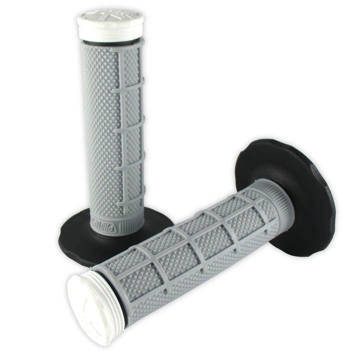 Lenkergriffe TRI DENSITY Half Waffle, Weiß, für MX Lenker