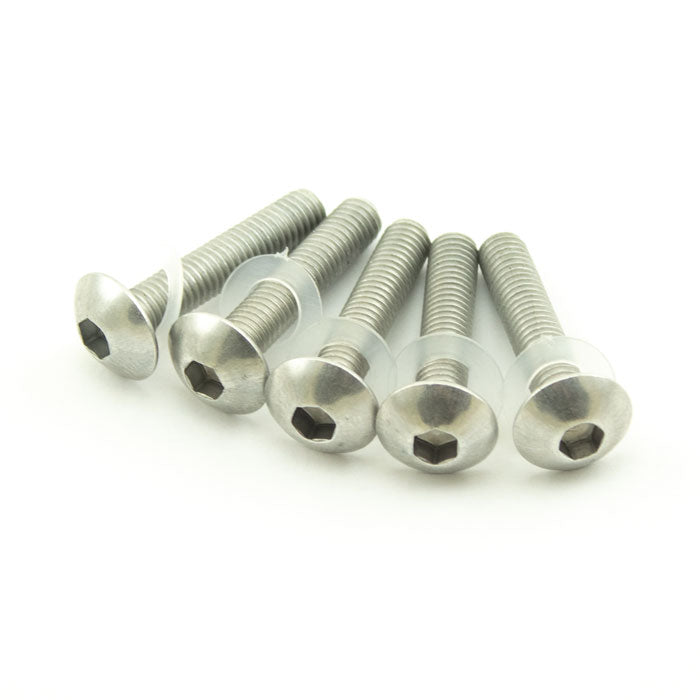 Verkleidungsschrauben Set Progress-Line silber, M6, Linsenkopf, Ø 11 mm