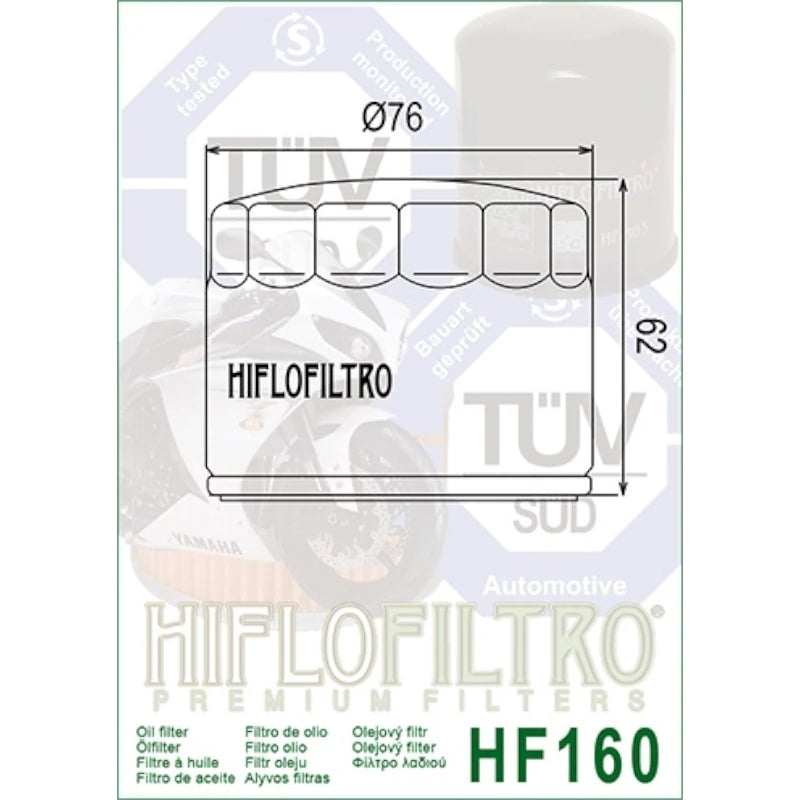Ölfilter Hiflofiltro HF160 – Bimota BMW Husqvarna Modelle