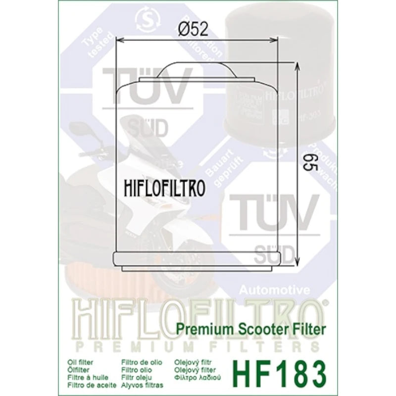 Ölfilter Hiflofiltro HF183 – Aprilia Benelli Derbi Gilera Peugeot Piaggio