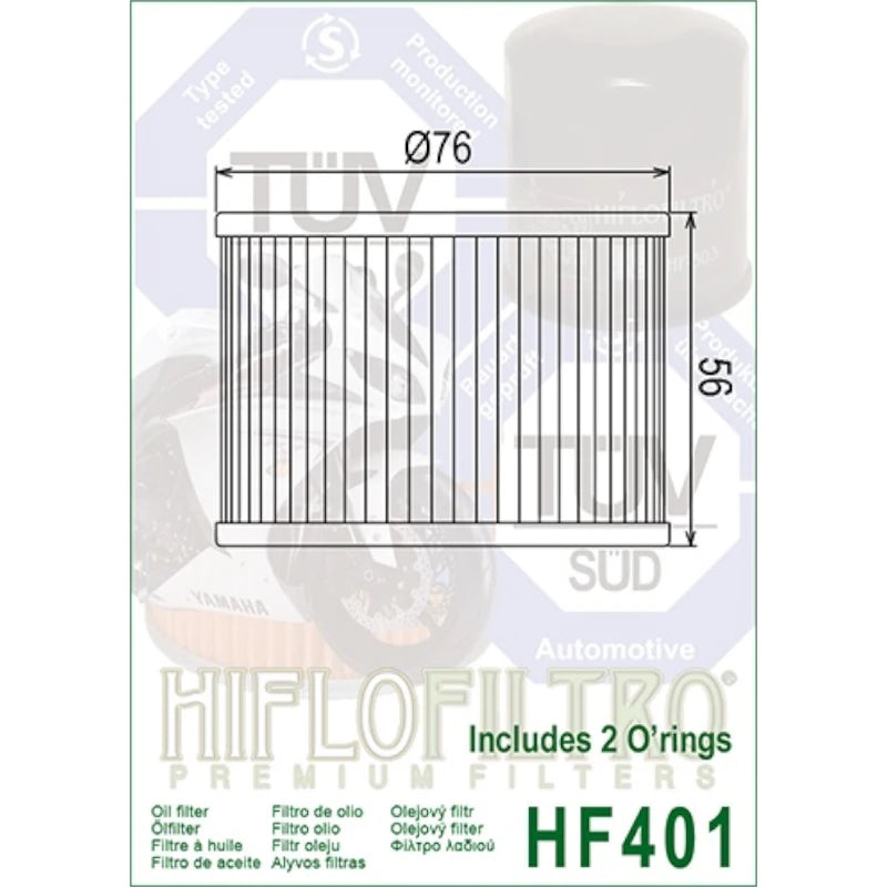 Ölfilter Hiflofiltro HF401 – Benelli Bimota Honda Kawasaki Moto Guzzi Yamaha