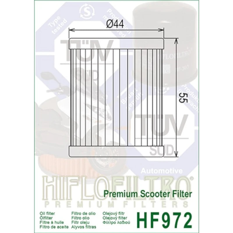 Ölfilter Hiflofiltro HF972 – Suzuki AN250 /400 SYM Max Sym 400 /600 Yamaha YP400