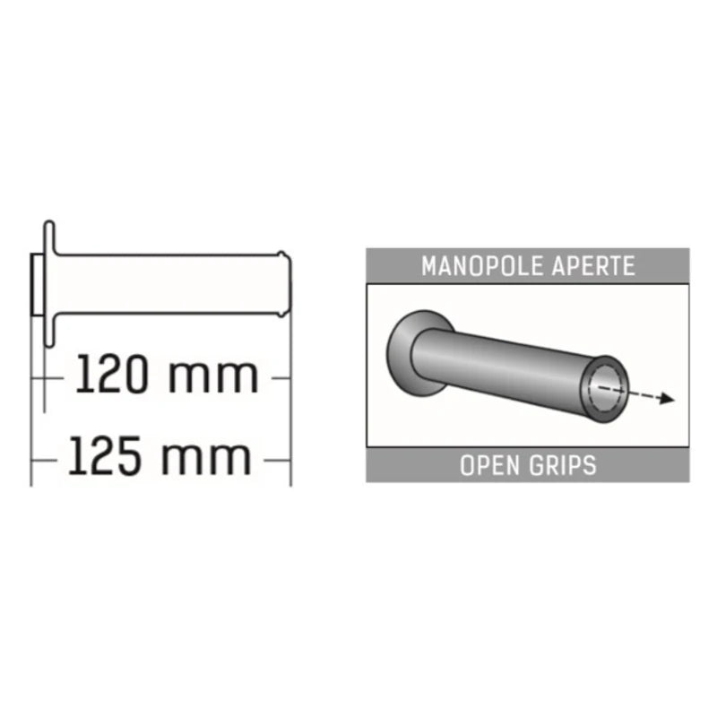 Griffgummi Domino A450 Racing, Rot/Weiß, Ø Innen 22/26 mm, Länge 125 mm
