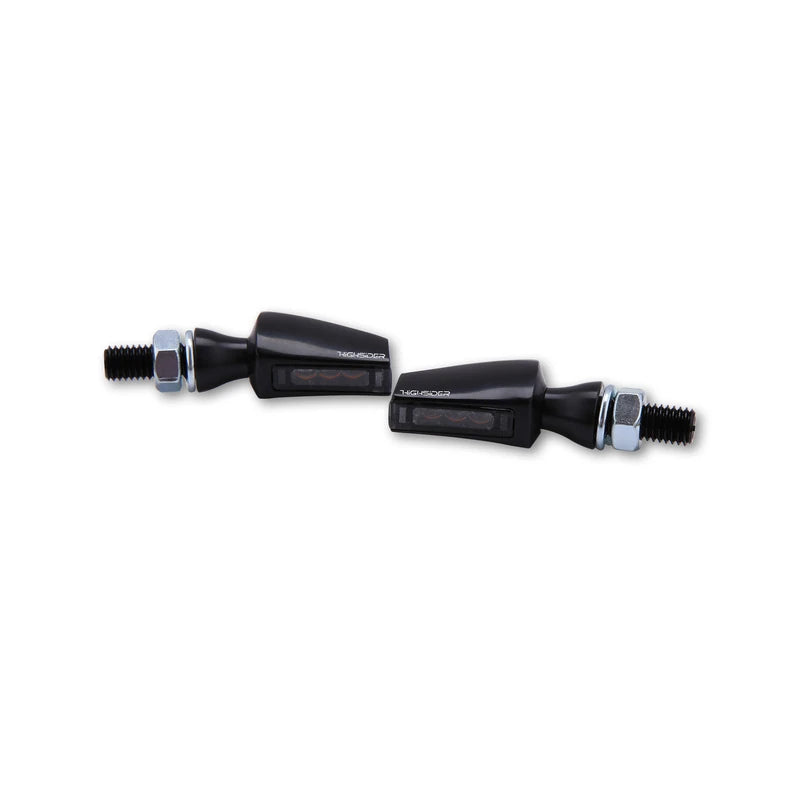 LED-Blinker Paar Highsider Pro Flight schwarz, Getönt, M8, E-geprüft, 12V/1,6W