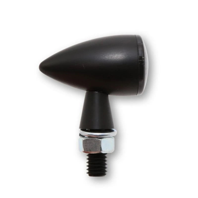 LED Blinker HIGHSIDER Montana BULLET mit Positionslicht, schwarz matt, E-geprüft