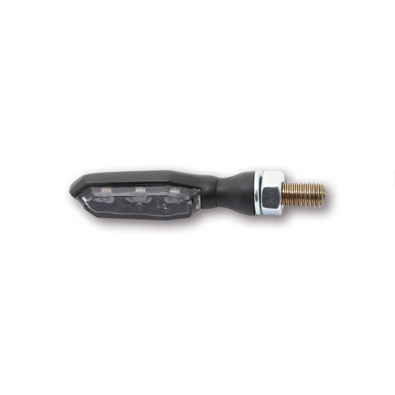 LED-Blinker Paar Highsider Pro Sonic-X1 schwarz, Getönt, M8, E-geprüft, 12V/2W