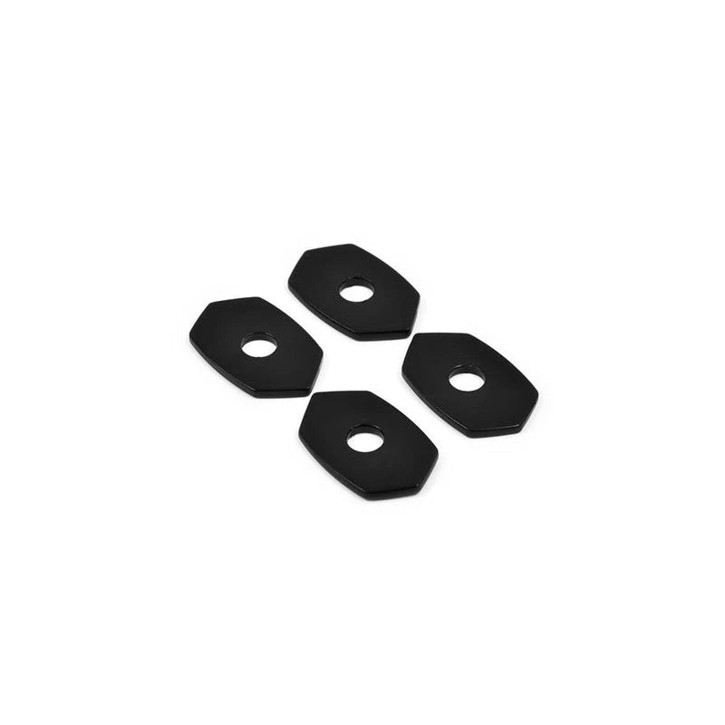 Blinker Montageplatten Highsider Smart schwarz, ABS, 48x30 mm, für Kawasaki