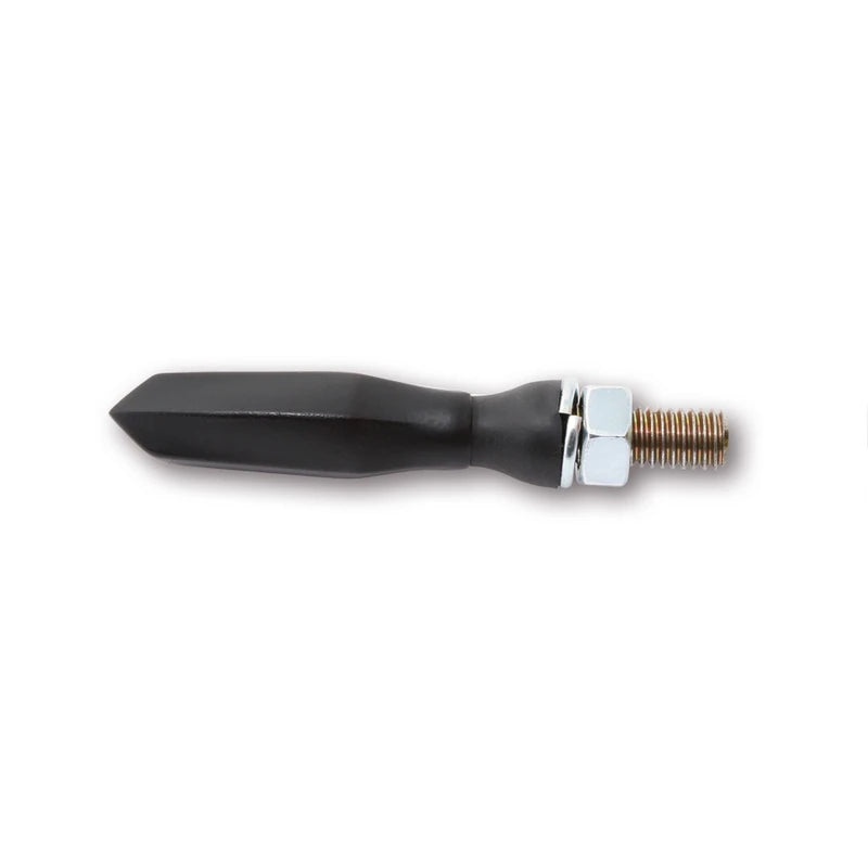 LED Blinker HIGHSIDER Pro Sonic-X1 mit Rück- & Bremslicht, Schwarz, Getönt
