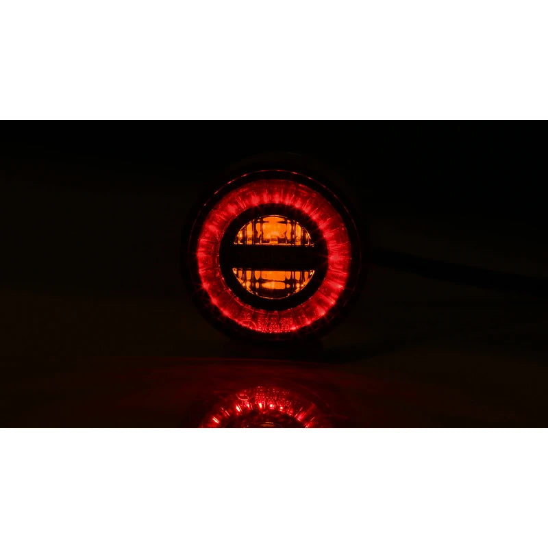 LED-Einbaublinker mit Rück- & Bremslicht Highsider Rocket 3in1, M8, E-geprüft
