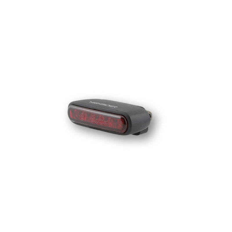 LED-Rücklicht Highsider Pro Organic, Mattschwarz, Glas Rot, E-geprüft