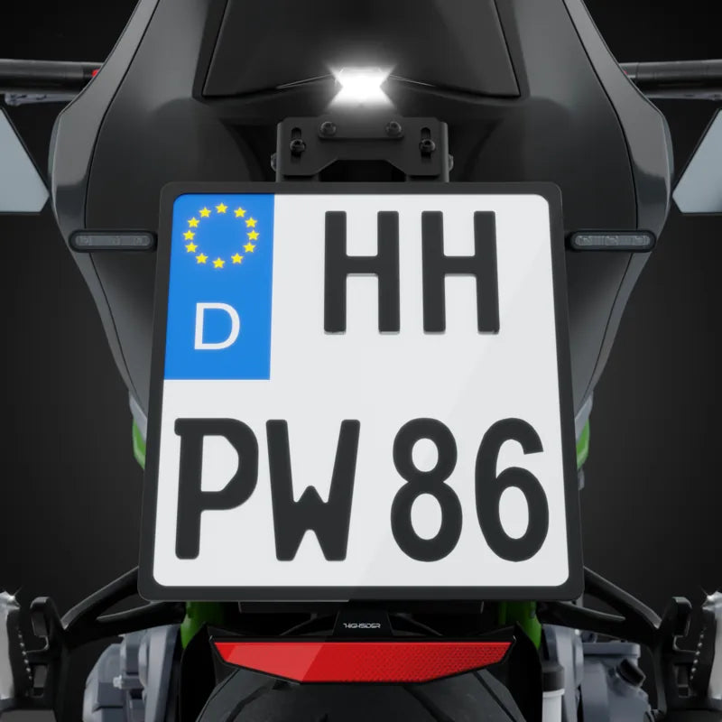 LED-Kennzeichenbeleuchtung Highsider Pro Split-S schwarz, B10xT22 mm, E-geprüft