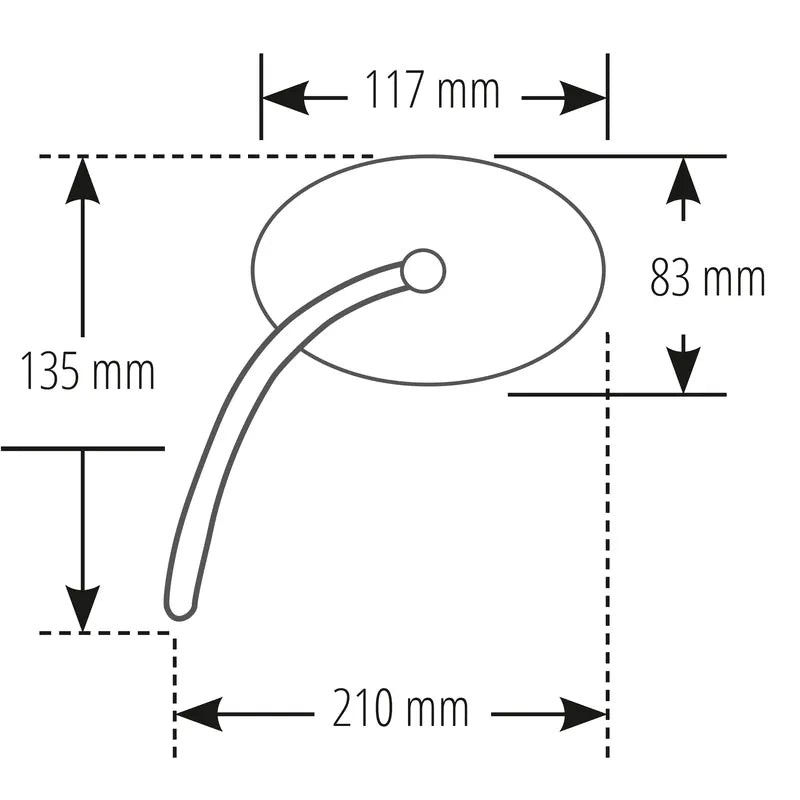 Verkleidungsspiegel Paar Highsider Pro Victory schwarz, E-geprüft, ohne Adapter