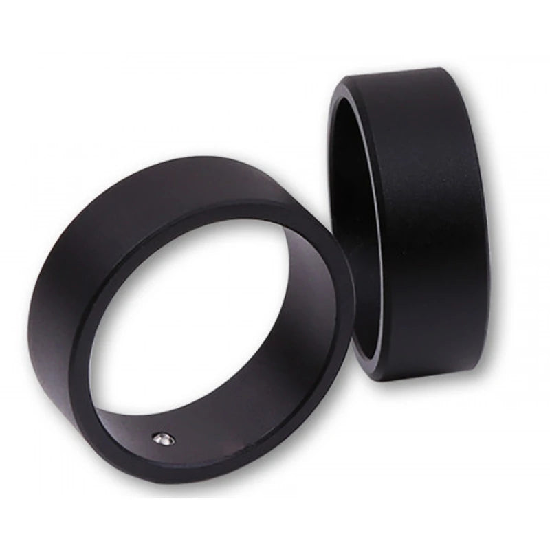 Zierringe für Lenkergewichte aus Aluminium, Schwarz