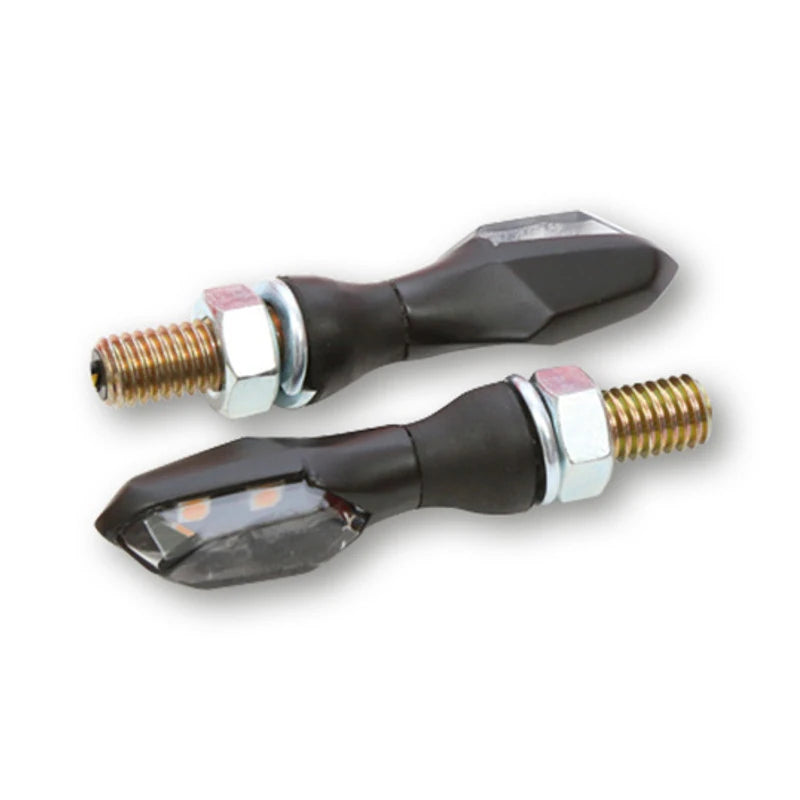 LED-Blinker Paar Highsider Pro Sonic-X2 schwarz, Getönt, M8, E-geprüft, 12V/1,6W