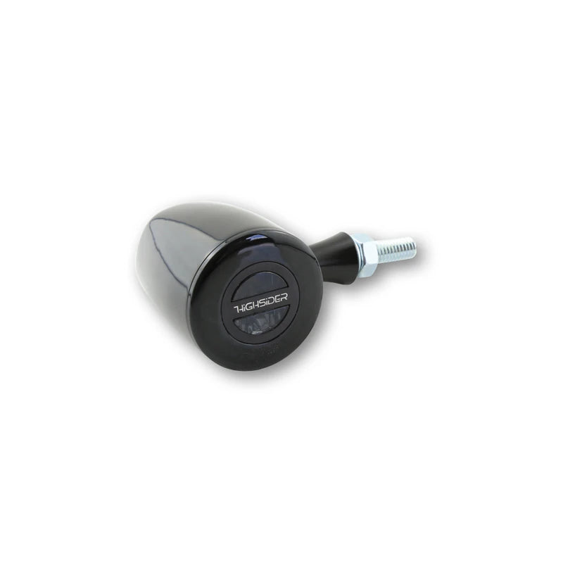 LED-Blinker Paar Highsider Rocket Classic schwarz, Getönt, E-geprüft, 12V/2,7W