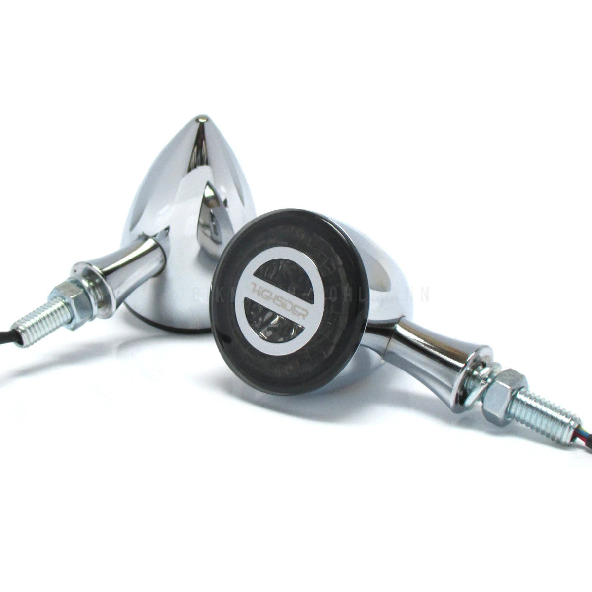 LED-Blinker mit Rück- & Bremslicht Highsider Pro Rocket Bullet 3in1 chrom