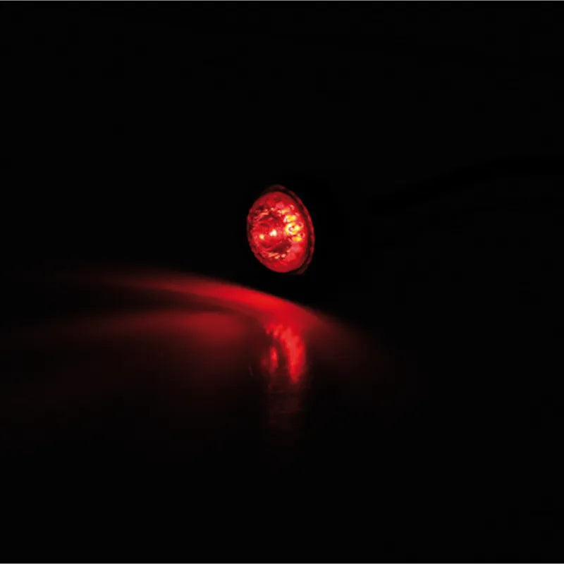 LED-Rücklicht Modul Highsider Pro Mono, Schwarz, Glas Klar, E-geprüft, Ø 18 mm