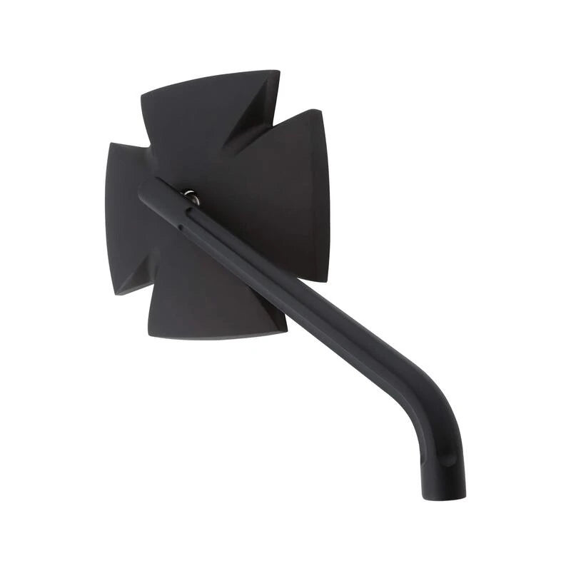 Lenkerspiegel Paar Highsider Iron Cross schwarz, Alu, E-geprüft, M10x1.25 & HD