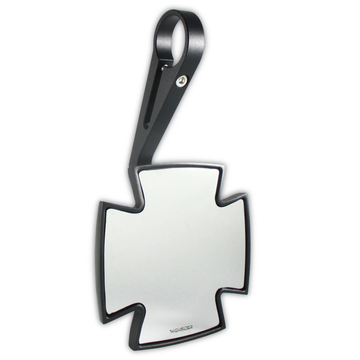 Lenkerendenspiegel Highsider Pro Iron Cross, Schwarz, E-geprüft, Ø 22-30 mm