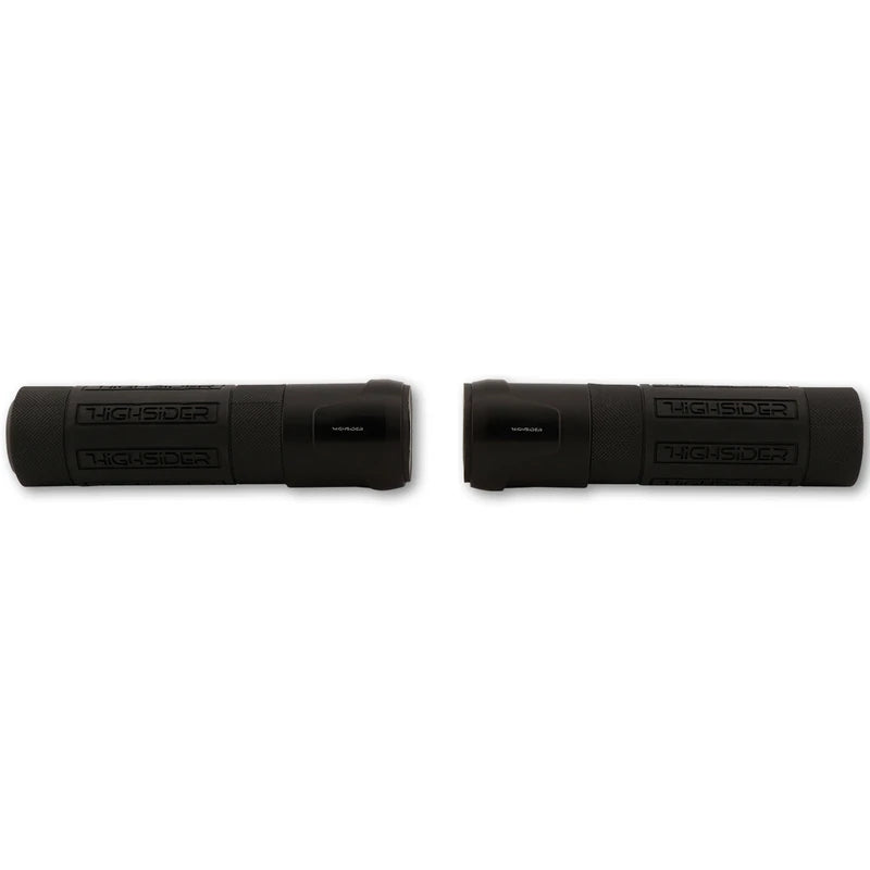 Lenkergriffe Paar Highsider Akron Schwarz, Alu, Ø Innen 20/23 mm, Länge 132 mm