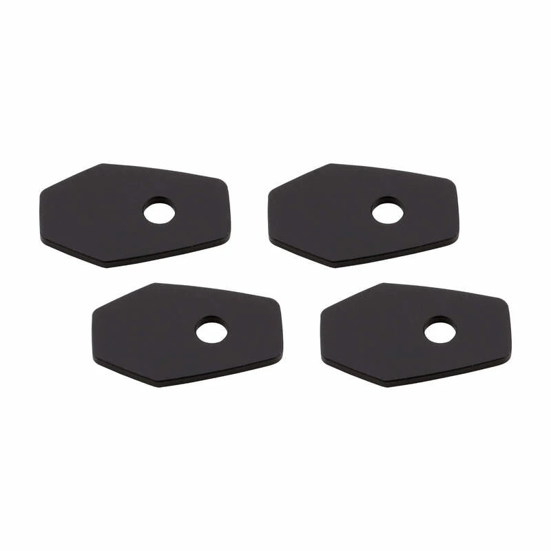 Blinker Montageplatten Highsider Smart schwarz, Alu, 51x33 mm, Ø 8 mm, für Suzuki
