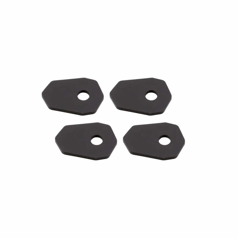 Blinker Montageplatten Highsider Smart schwarz, Alu, 43x31 mm, Ø 8 mm, Suzuki