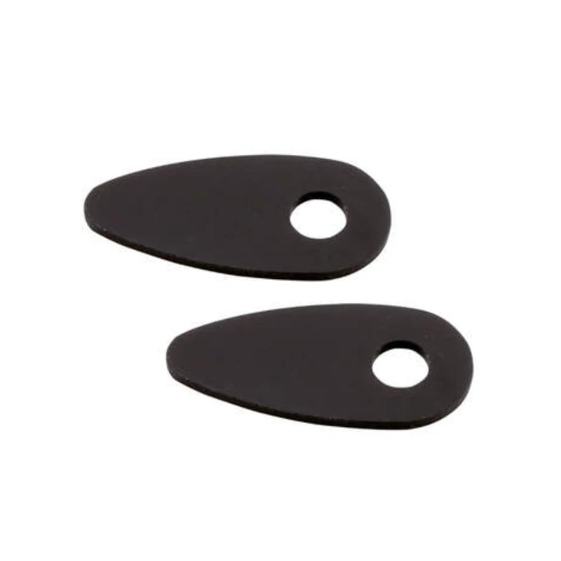 Blinker Montageplatten Highsider Smart schwarz, Alu, 46,5x22 mm, Ø 8 mm