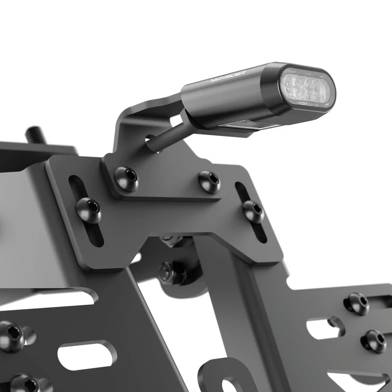 LED-Rücklicht Highsider Pro Split-RS mit Kennzeichenleuchte, Schwarz, Glas Klar