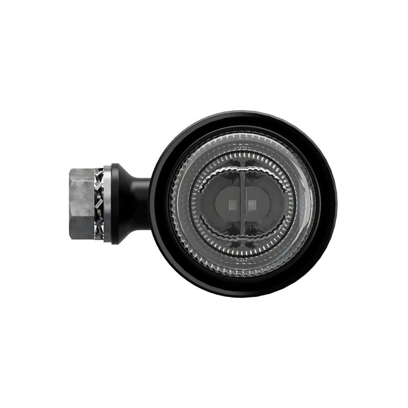 LED-Rücklicht Highsider Akron-X schwarz, Klar, Ø 39 mm, E-geprüft, 12V/0,1W