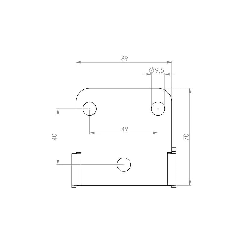 Kennzeichenhalter Highsider Akron-RS Pro Universal Typ 3