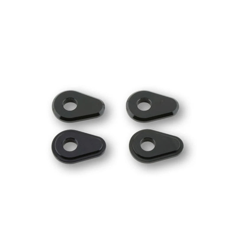 Blinker Montageplatten Highsider Smart schwarz, Alu, 38x26 mm, Ø 10 mm, Yamaha