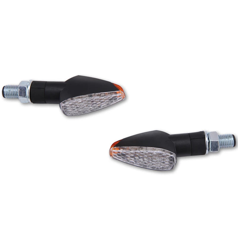 LED-Blinker Paar Highsider Smart Peak, Kurz, Schwarz, Klar, M10, E-geprüft, 12V/2W