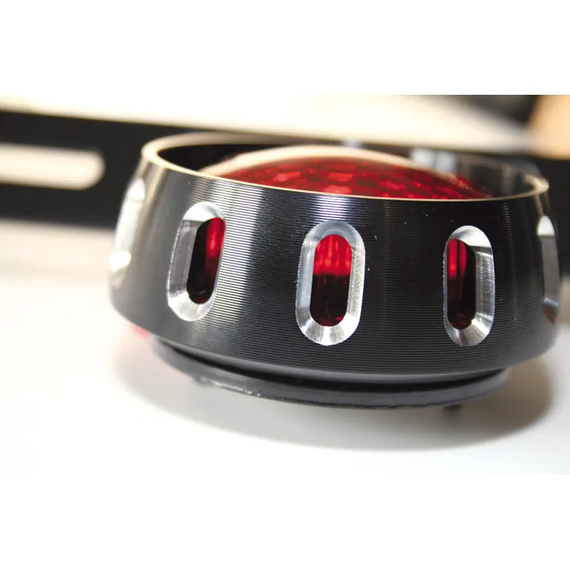 LED-Rücklicht mit Kennzeichenhalter Highsider Miles schwarz, Glas Rot, E-geprüft