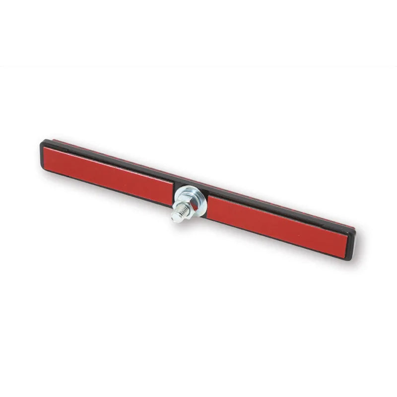 Rückstrahler Highsider Smart rot, Rechteckig, 123x12,5 mm, M5 Gewinde, E-geprüft