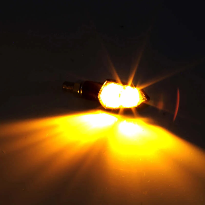 LED-Blinker Paar Highsider Shield-TS schwarz, Getönt, M8, E-geprüft, 12V/1,5W