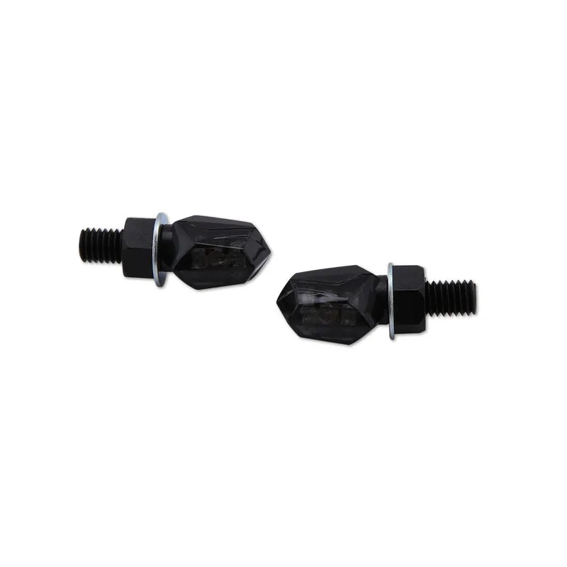 LED-Blinker Highsider Smart Tiny, Schwarz, Glas Getönt, E-geprüft für hinten
