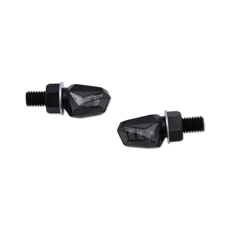 LED-Blinker Highsider Smart Tiny, Schwarz, Glas Getönt, E-geprüft für hinten