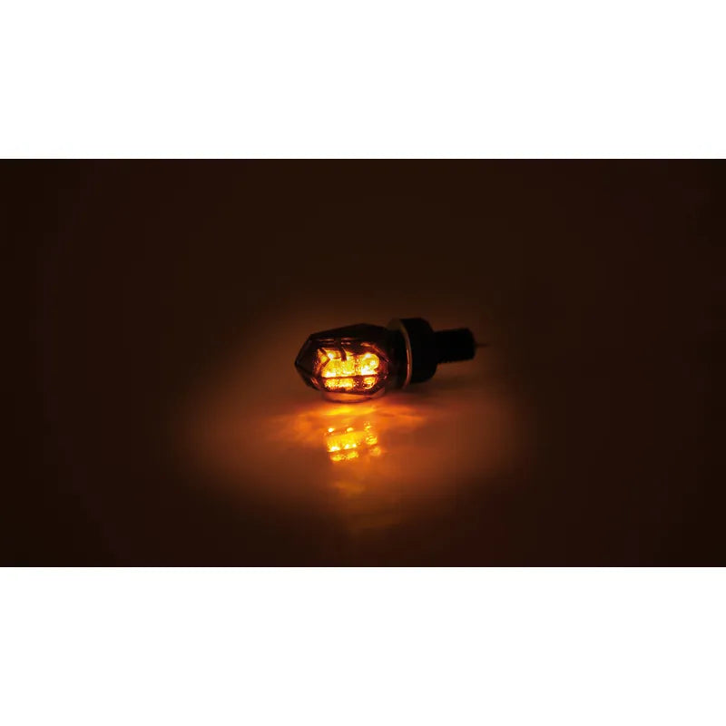LED-Blinker Highsider Smart Tiny, Schwarz, Glas Getönt, E-geprüft für hinten