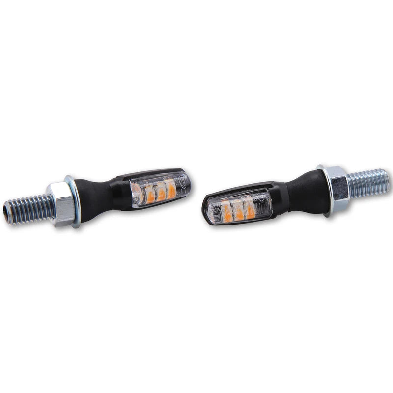 LED-Blinker Paar Highsider Smart Spark schwarz, Klar, M8, E-geprüft, 12V/1,4W