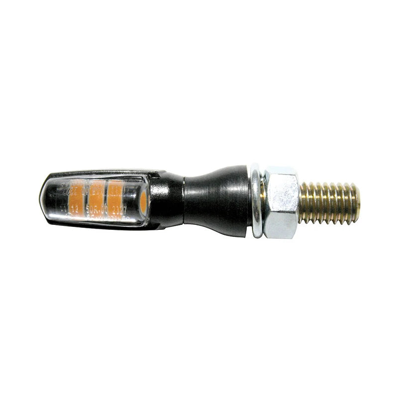LED-Blinker Paar Highsider Smart Spark schwarz, Klar, M8, E-geprüft, 12V/1,4W