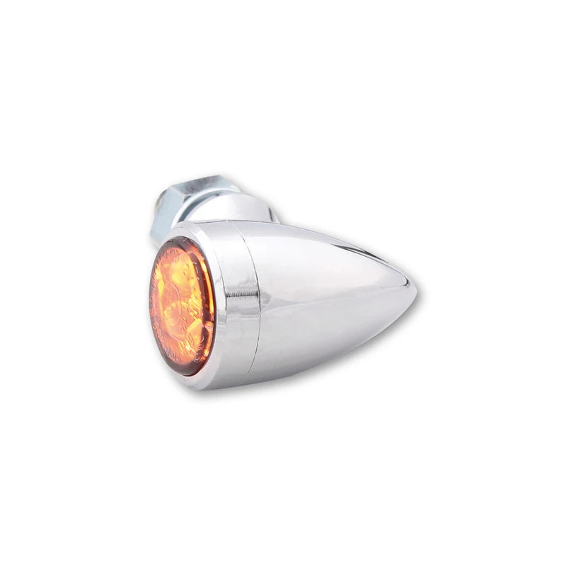 LED-Blinker Paar Highsider Smart Sixteen-Bullet, Chrom, Getönt, M8, E-geprüft, 12V/11W