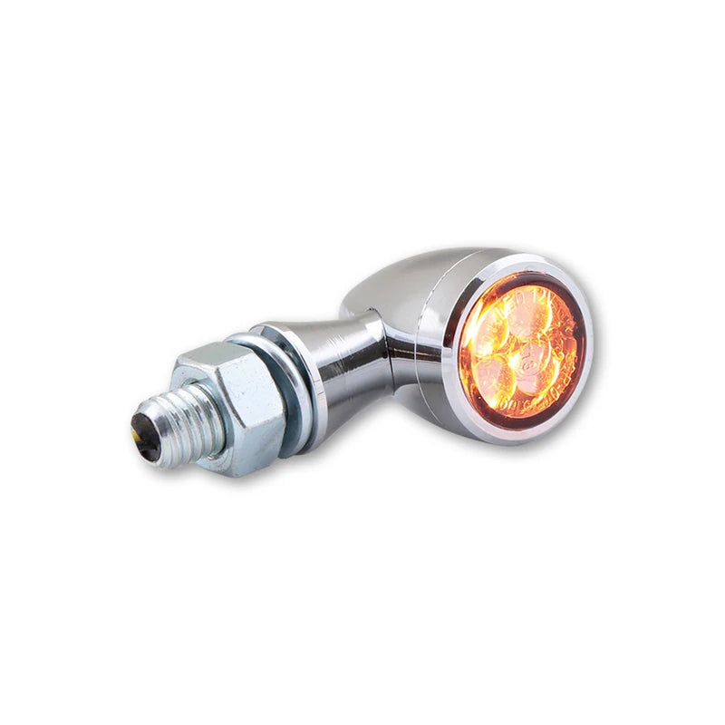 LED-Blinker Paar Highsider Smart Sixteen-Bullet, Chrom, Getönt, M8, E-geprüft, 12V/11W