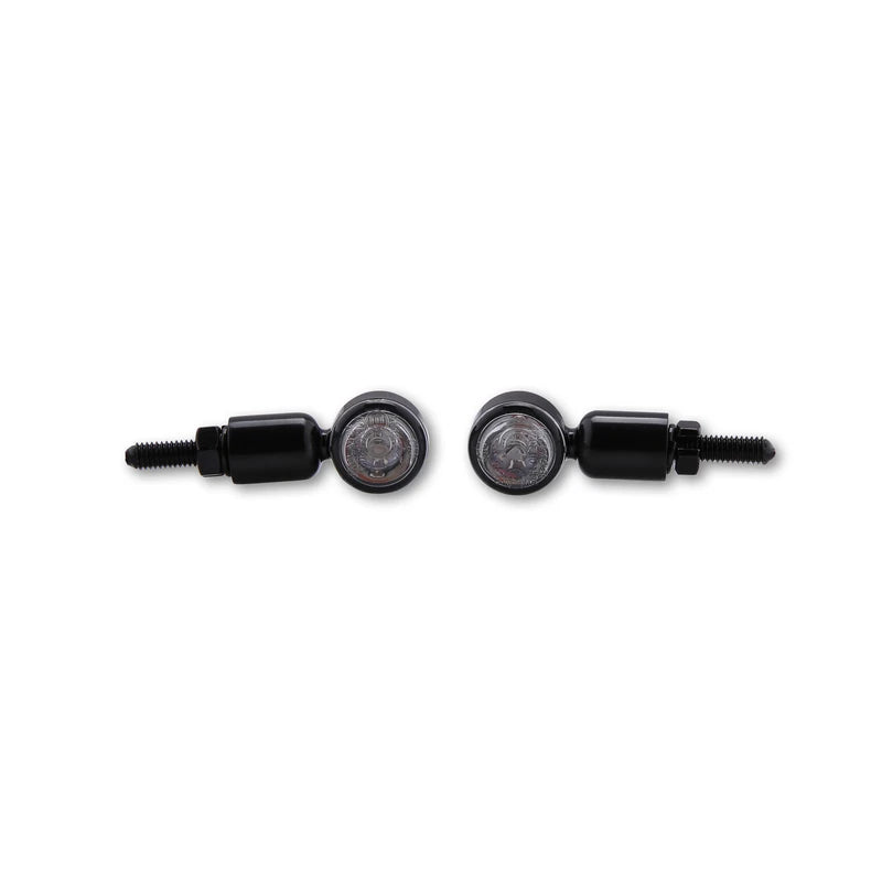 LED-Blinker Paar Highsider Smart MC-1 schwarz, Klar, M6, E-geprüft, 12V/1,1W