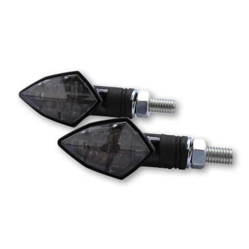 LED-Blinker Paar Highsider Smart Rock, Carbonlook, Getönt, M8, E-geprüft, 12V/0,9W