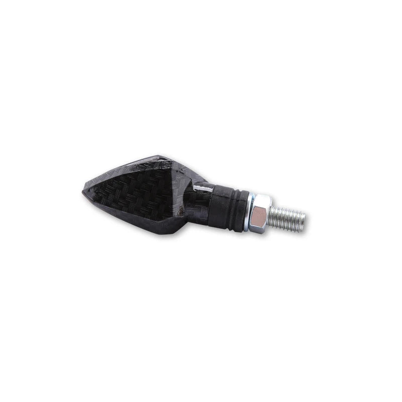 LED-Blinker Paar Highsider Smart Rock, Carbonlook, Getönt, M8, E-geprüft, 12V/0,9W