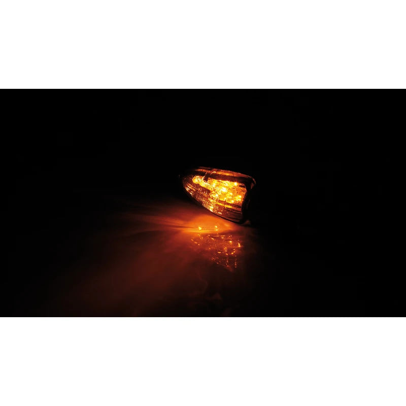 LED-Blinker Paar Highsider Lizzard schwarz, Getönt, M8, E-geprüft, 12V/0,8W