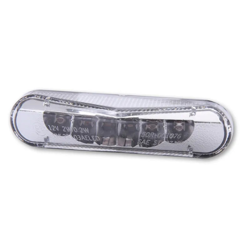 LED-Rücklicht Highsider smart, Klar, 84x22 mm, mit KZL, E-geprüft, 12V/0,2W
