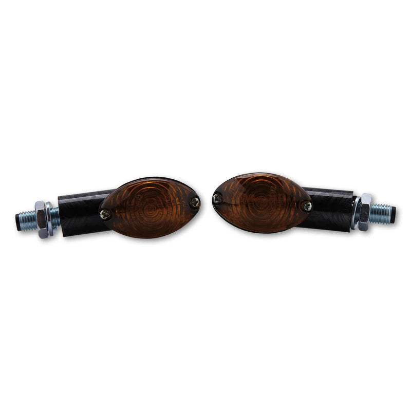 Blinker Highsider Smart Cateye kurz, Carbon, Glas Getönt, E-geprüft, 12V/21W