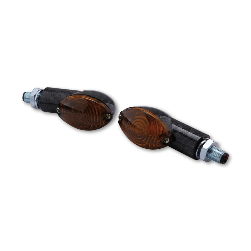 Blinker Highsider Smart Cateye kurz, Carbon, Glas Getönt, E-geprüft, 12V/21W