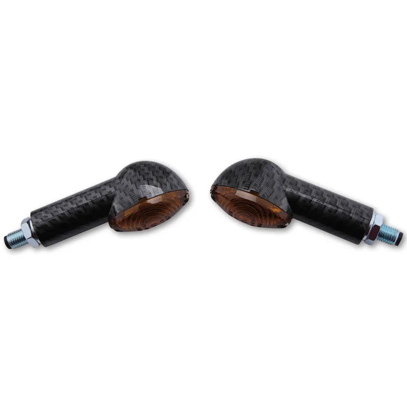 Blinker Highsider Smart Cateye lang, Carbon, Glas Getönt, E-geprüft, 12V/21W